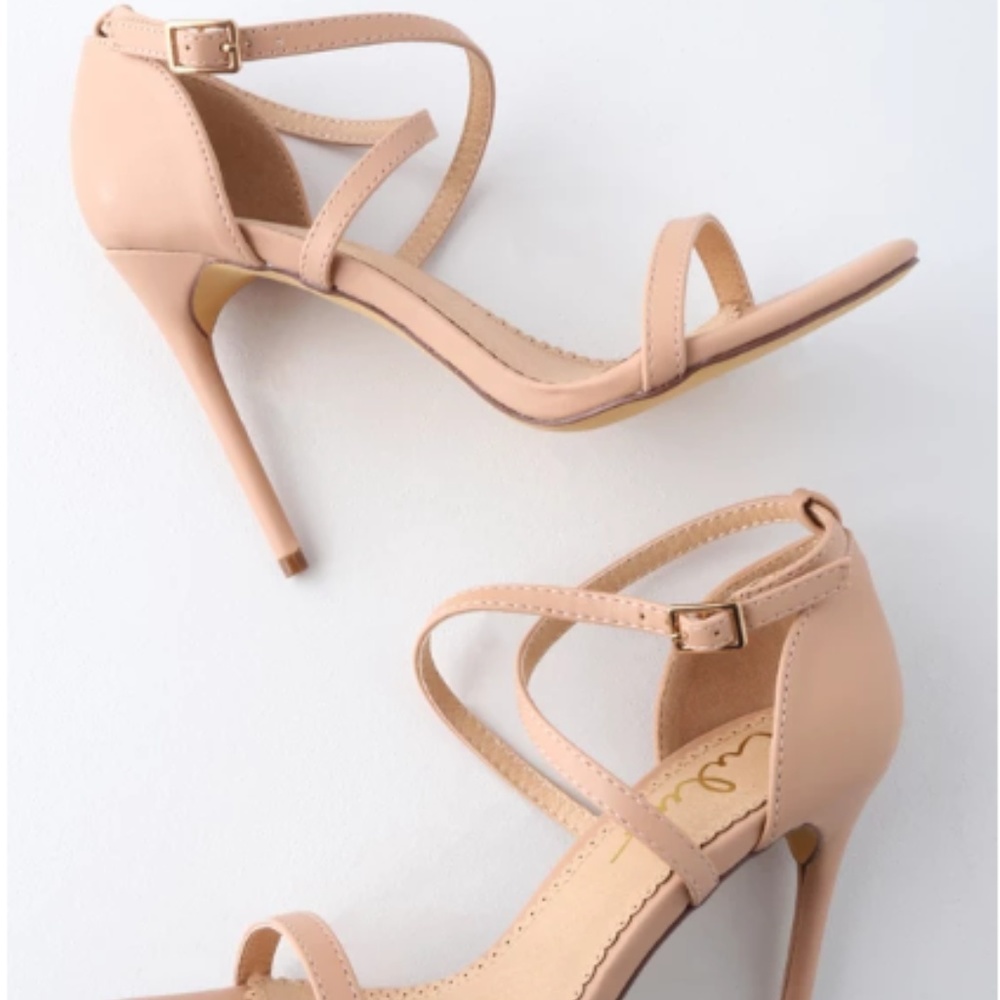NWT Lulu's Trysten Sexy Black Ankle Strap Heels - Picture 5 of 8
